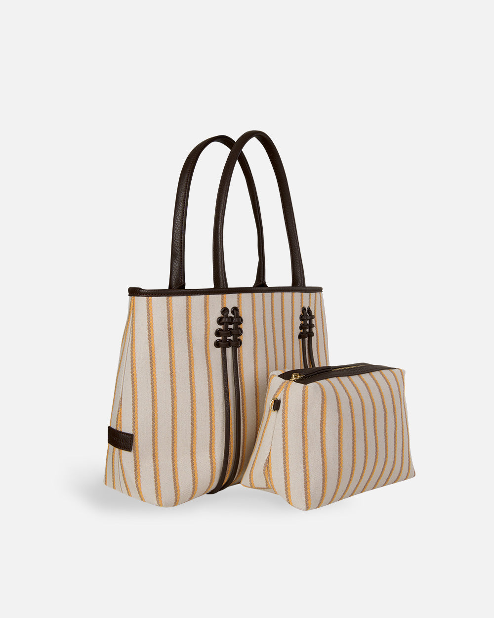 Benat Basket Small Beige Bag