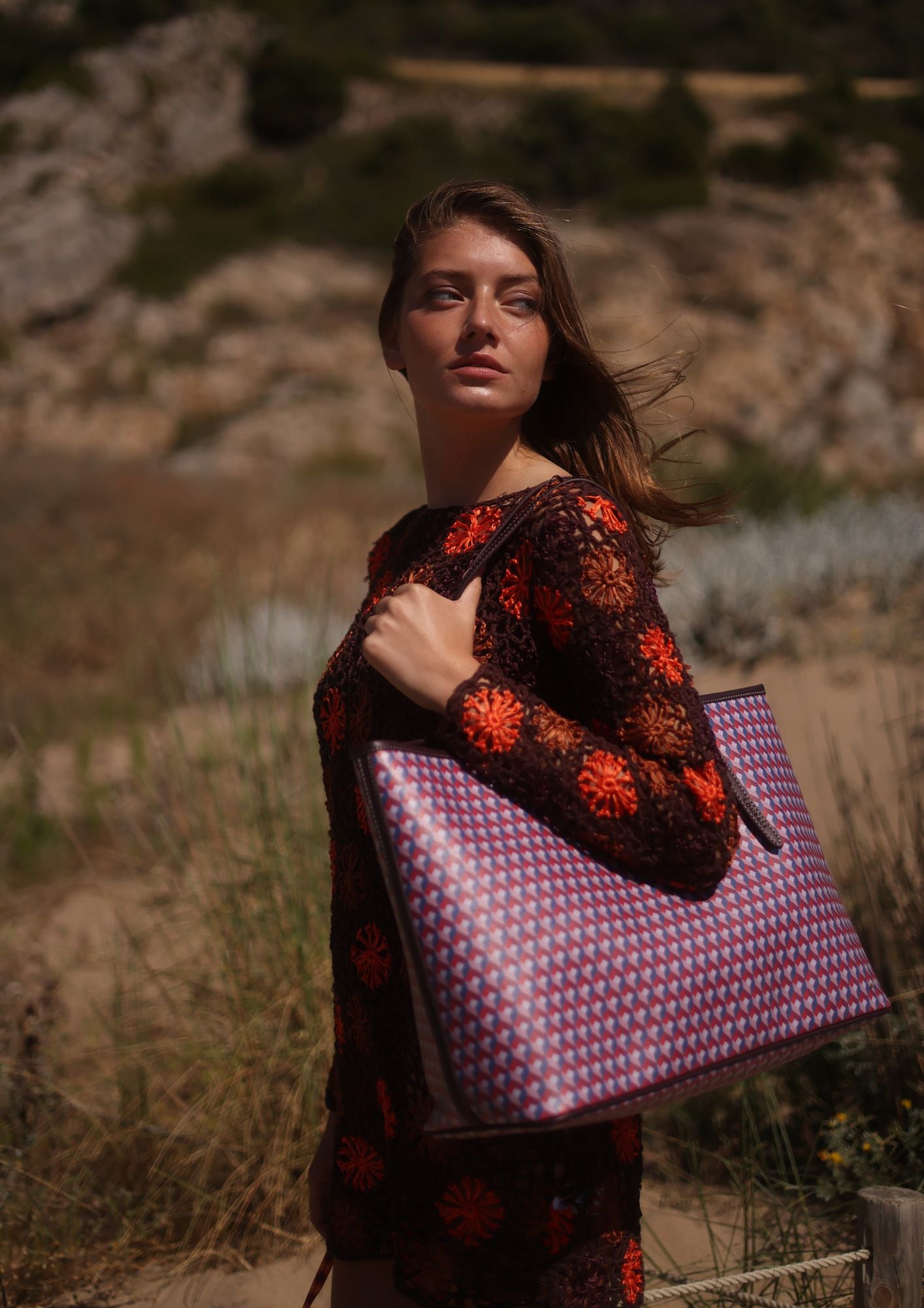 Fourre-tout en toile enduite Berry