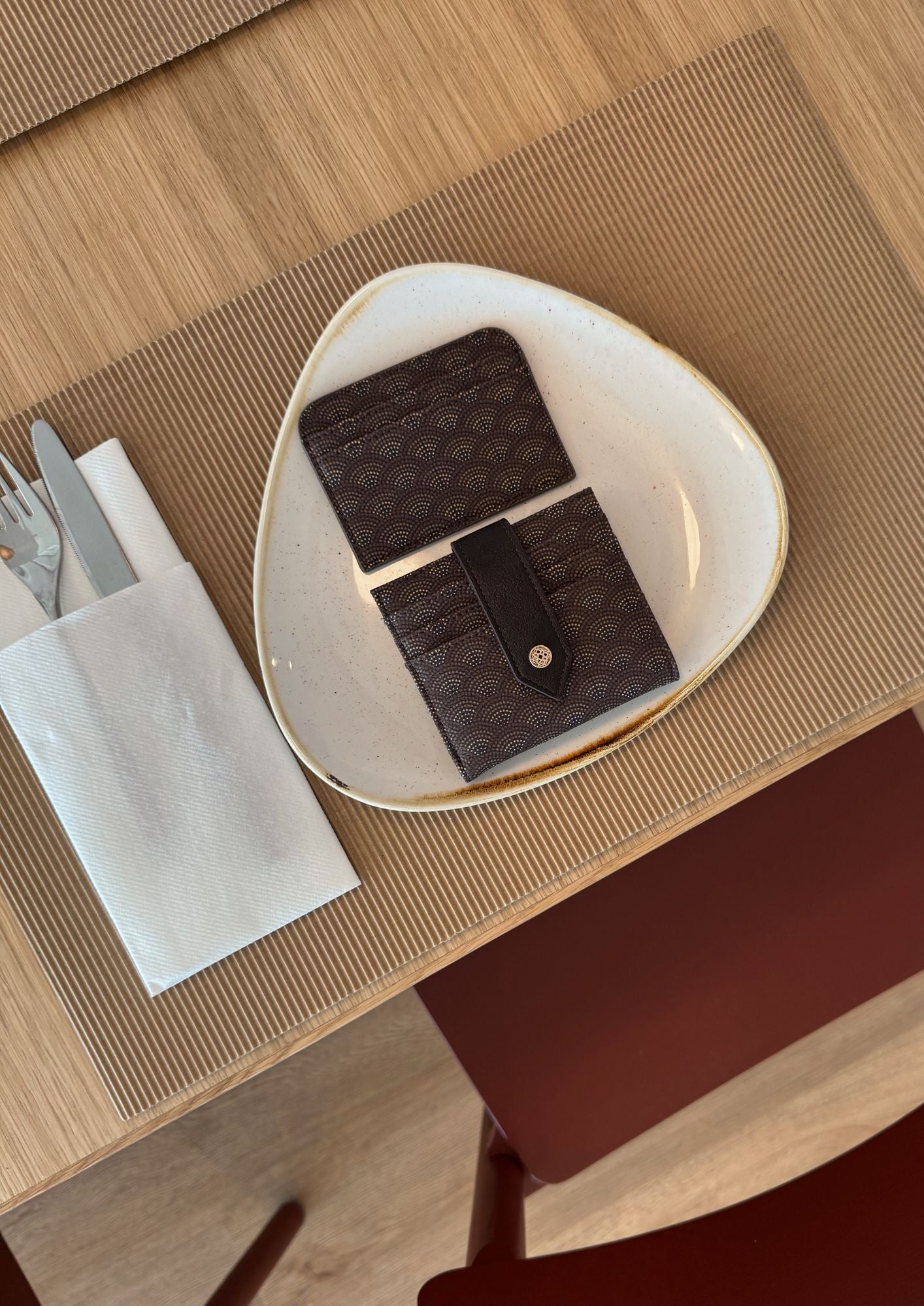 Kubu Porte-cartes Marron