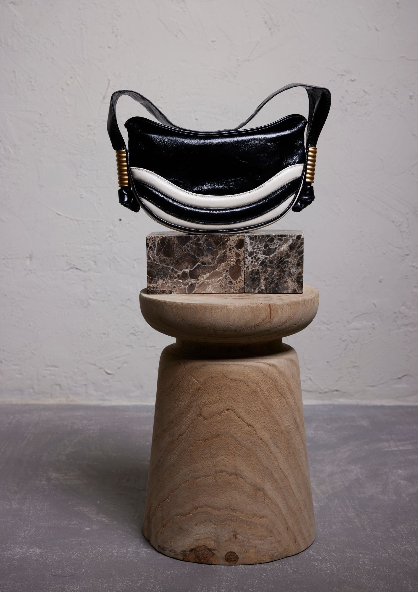 Sac à bandoulière Penelope Black  et blanc