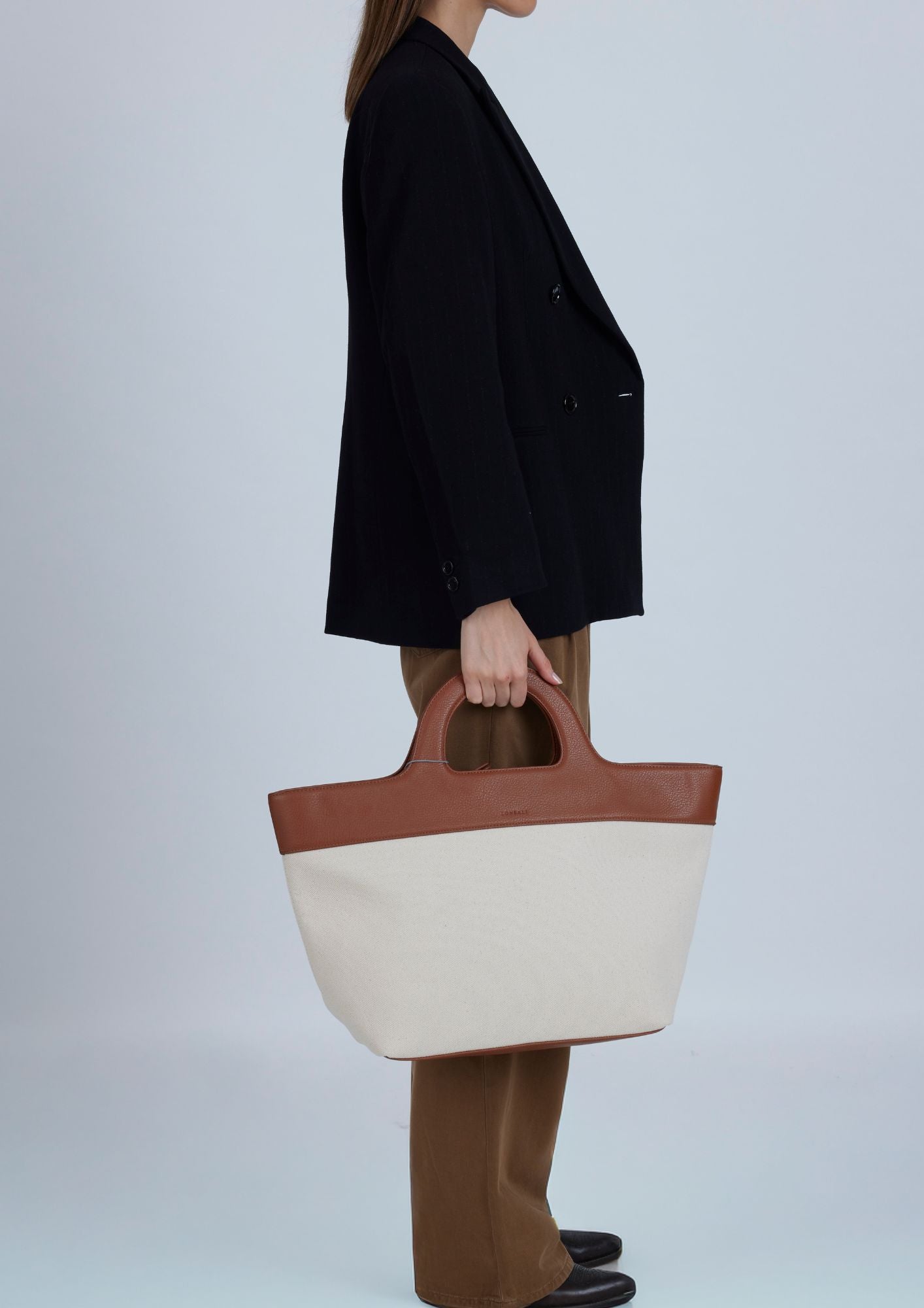 Grand sac à main blanc cassé Osaka