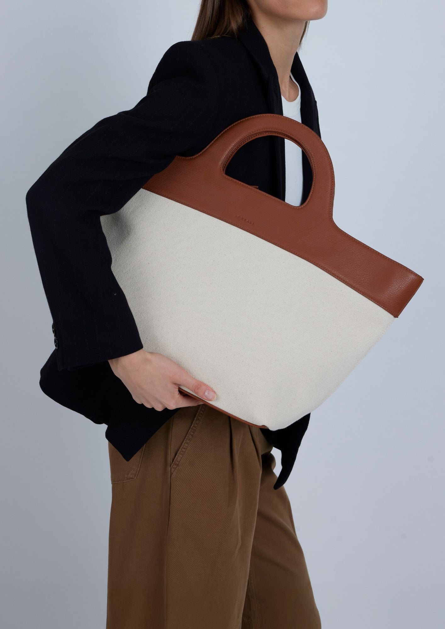 Grand sac à main blanc cassé Osaka