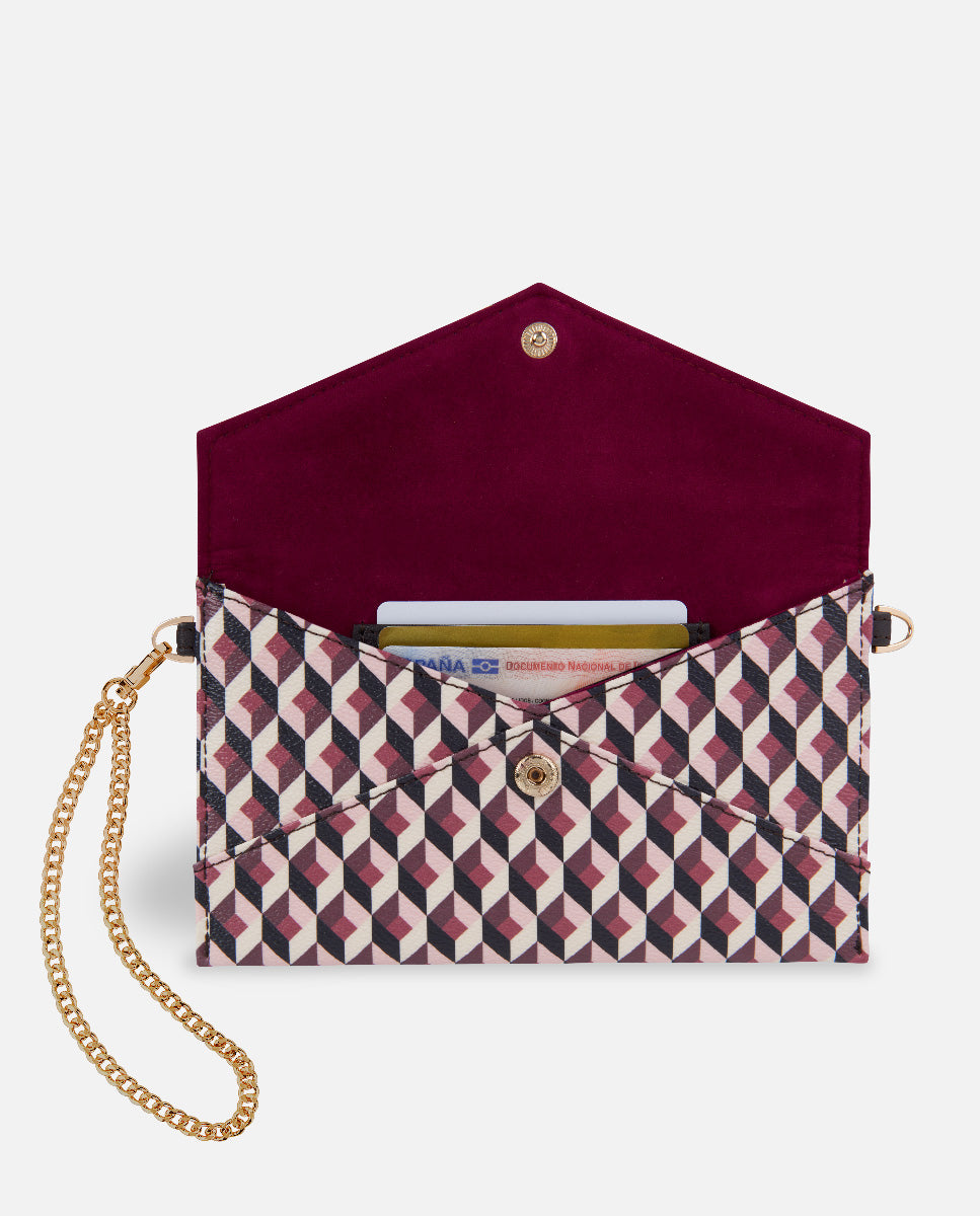 xxl Portefeuille à imprimé géométrique pour femmes pour ranger des documents