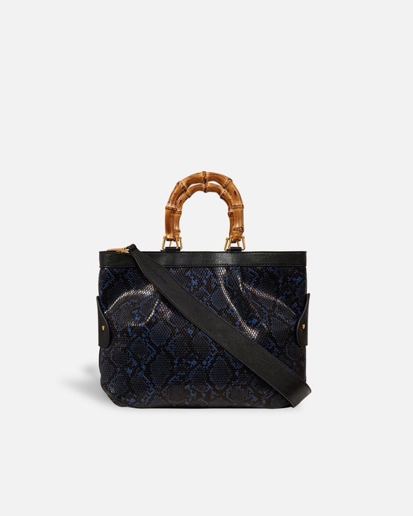 Sac fourre-tout moyen en serpent Navy