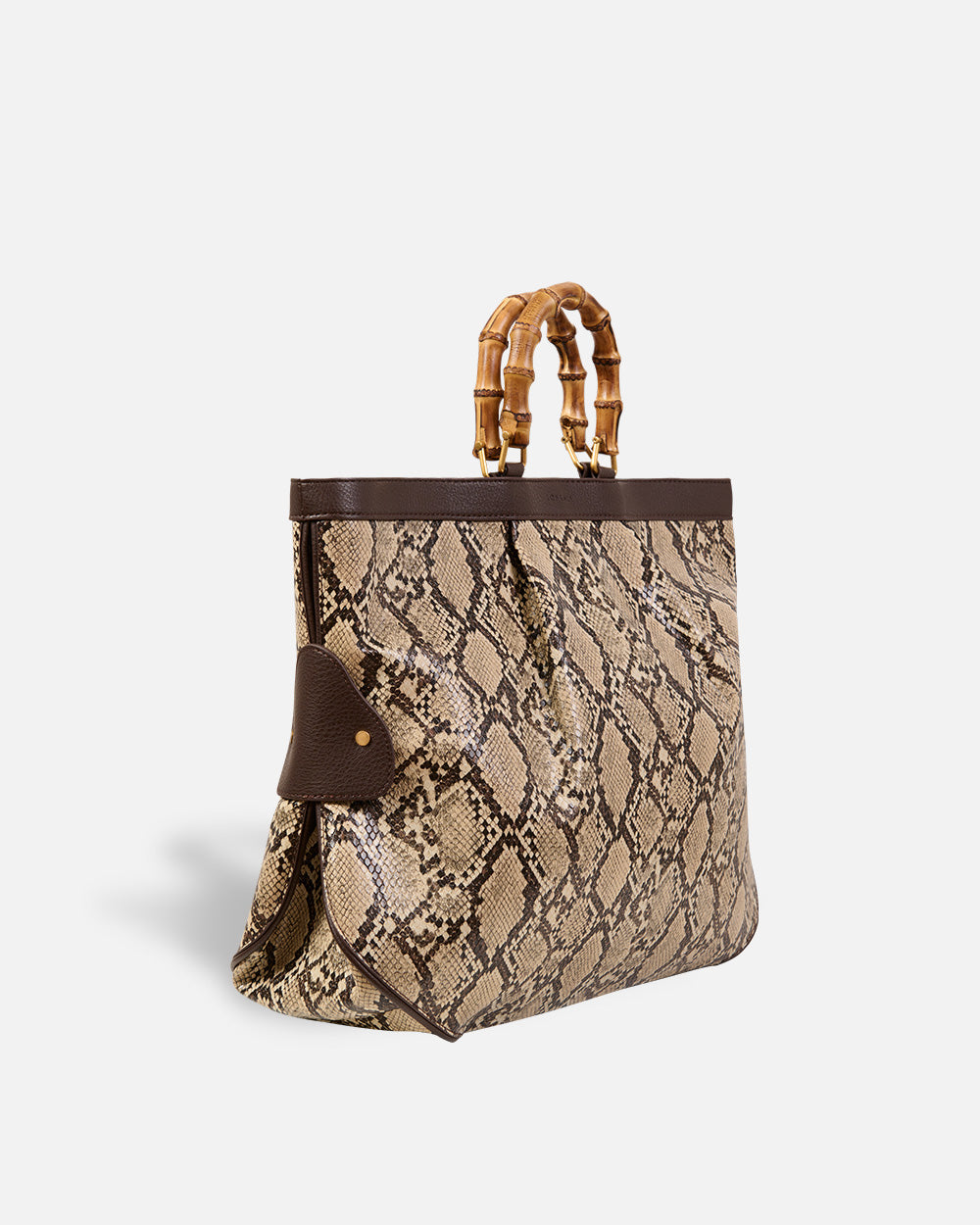 Grand sac fourre-tout Snake Beige