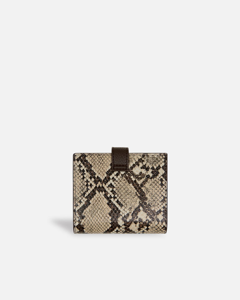 Portefeuille en serpent beige