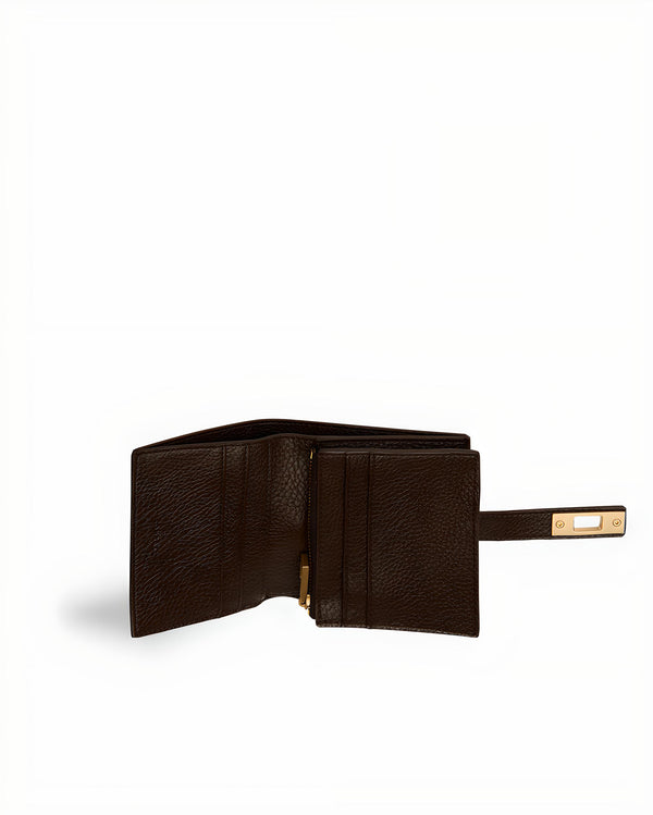 Portefeuille en serpent beige