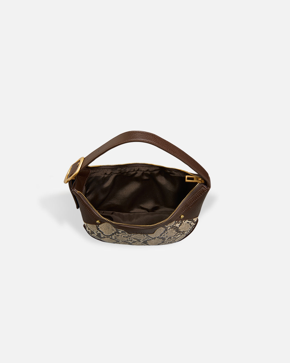 Sac à main Halfmoon Snake Beige