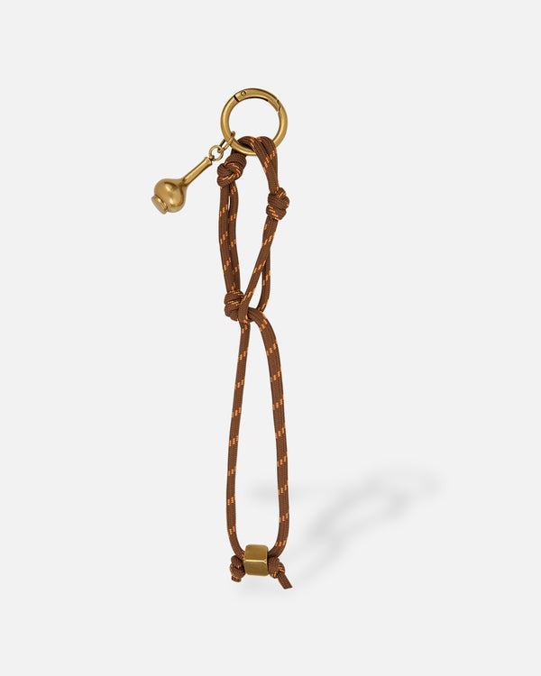 Breloque Double Nœud Marron