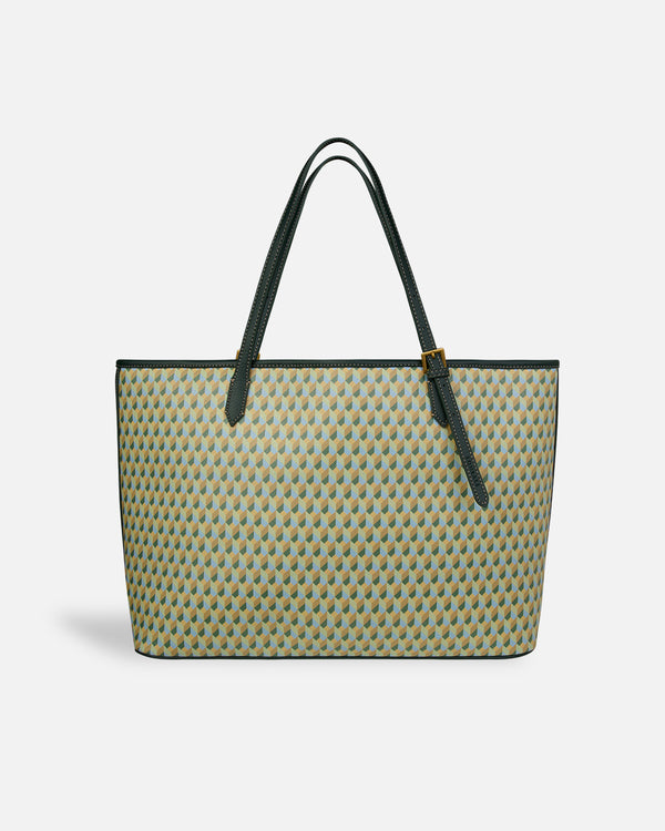 Fourre-tout en toile enduite Lime