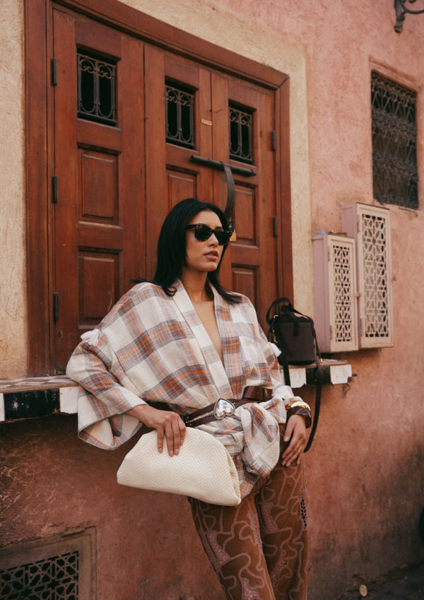 Pochette Marrakech Blanc cassé