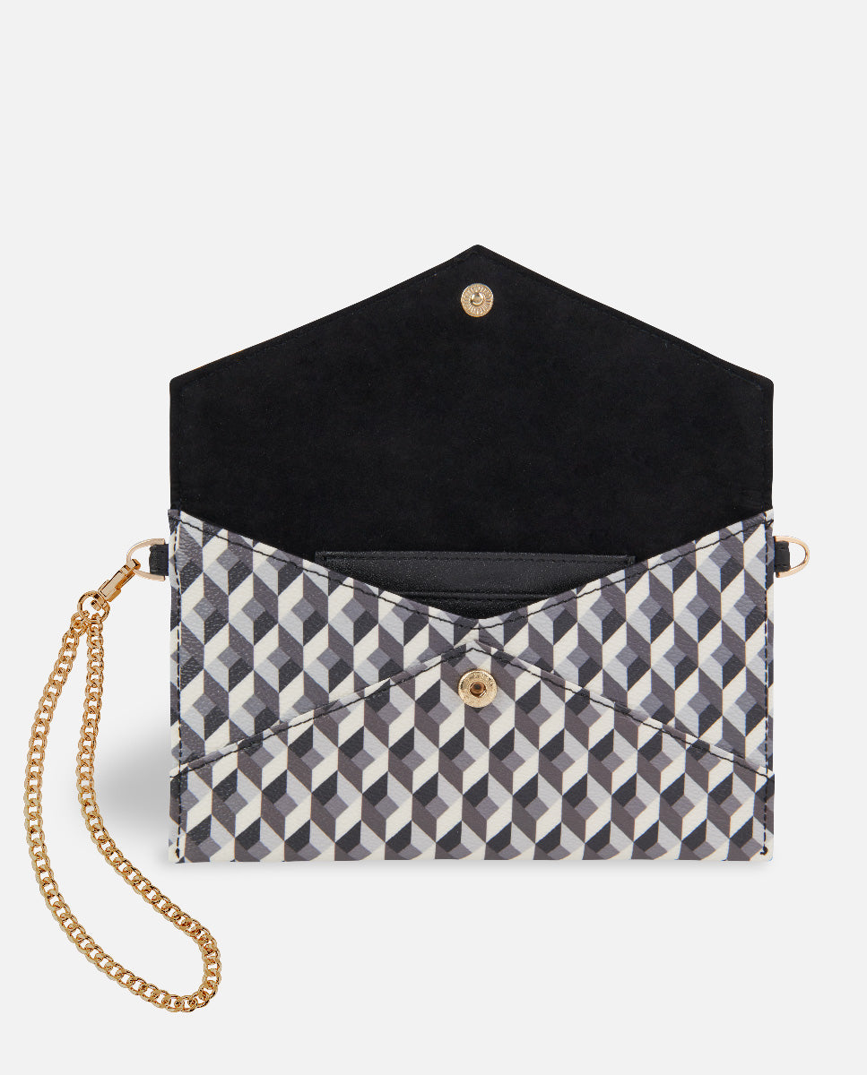 XXL Portefeuille pour femmesBorn BW Noir avec chaîne en or