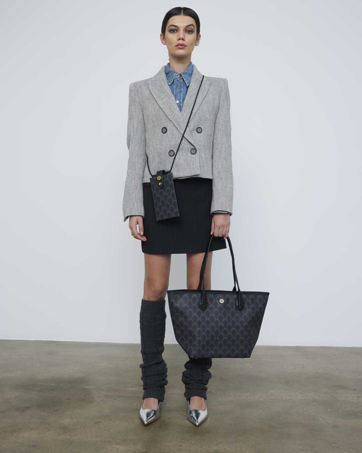 Fille avec sac à main Kensington Midi noir