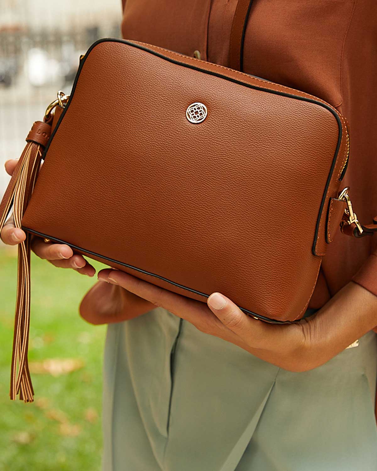 camel Sac marron sac à bandoulière