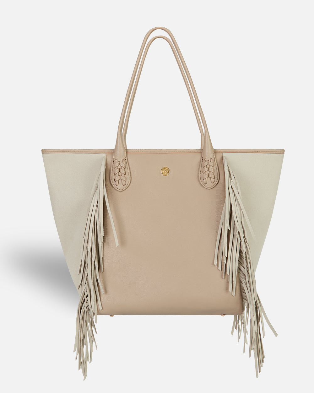 Sac beige à franges