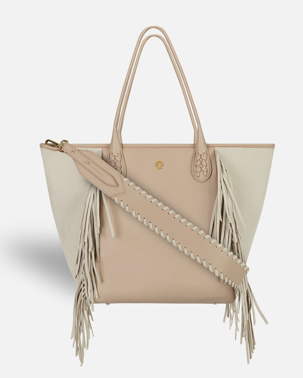 shopping sac beige avec bandoulière assortie