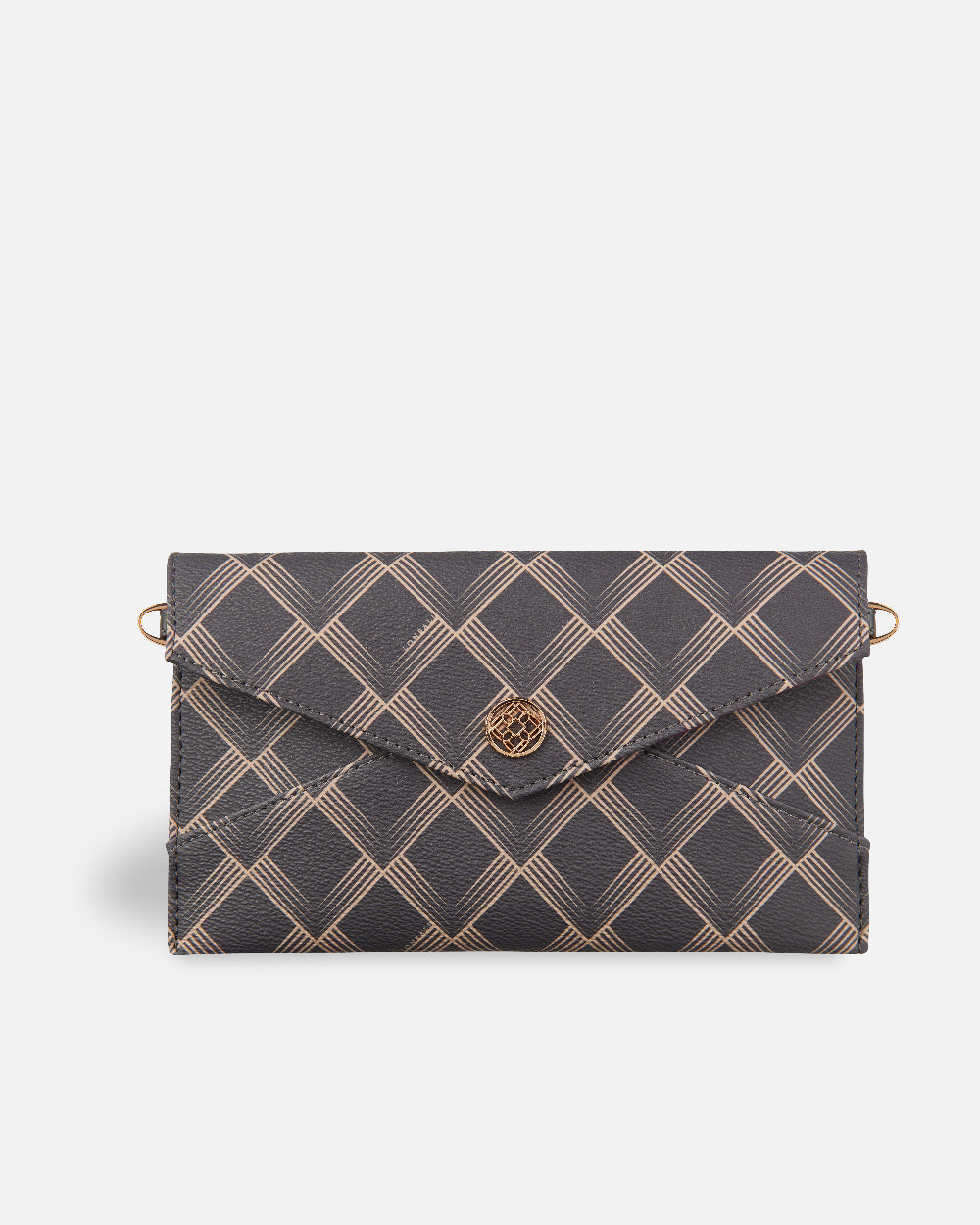 XXL sac à main pour femmes à imprimé géométrique marron et noir