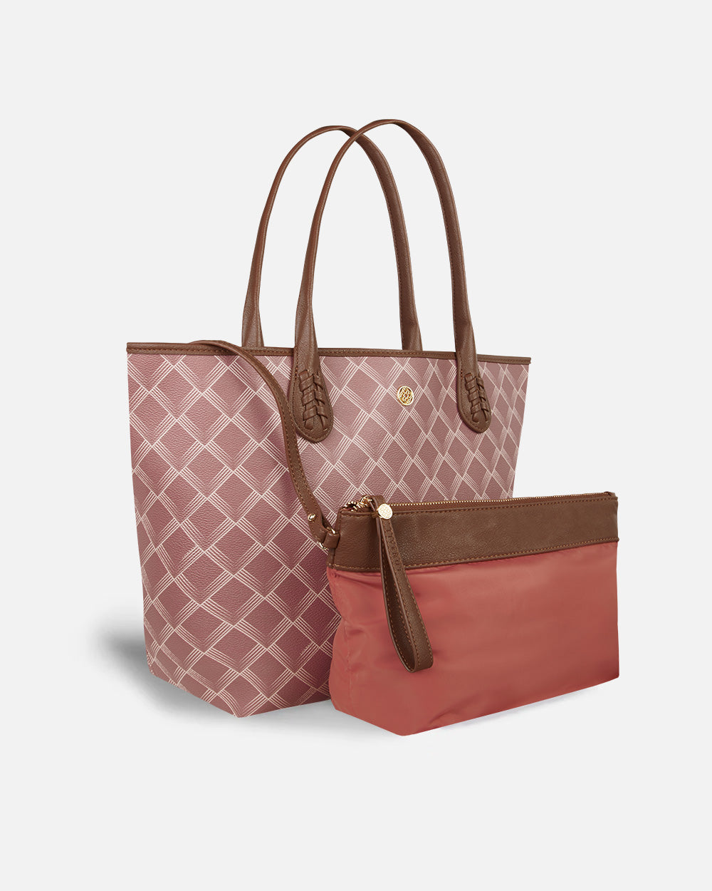 Sac en peau kensington avec trousse de toilette féminine assortie