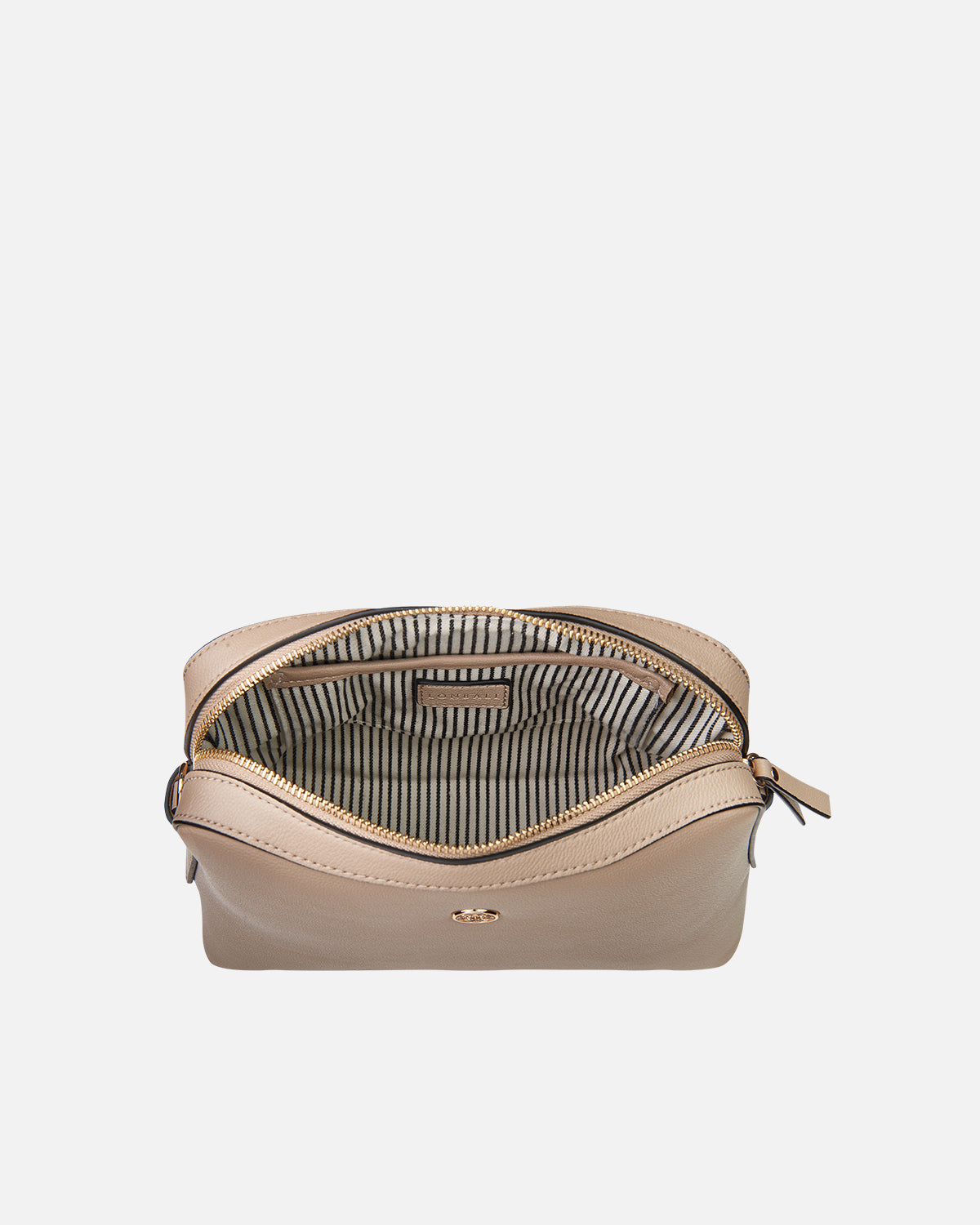 sac à bandoulière beige avec franges ouvertes