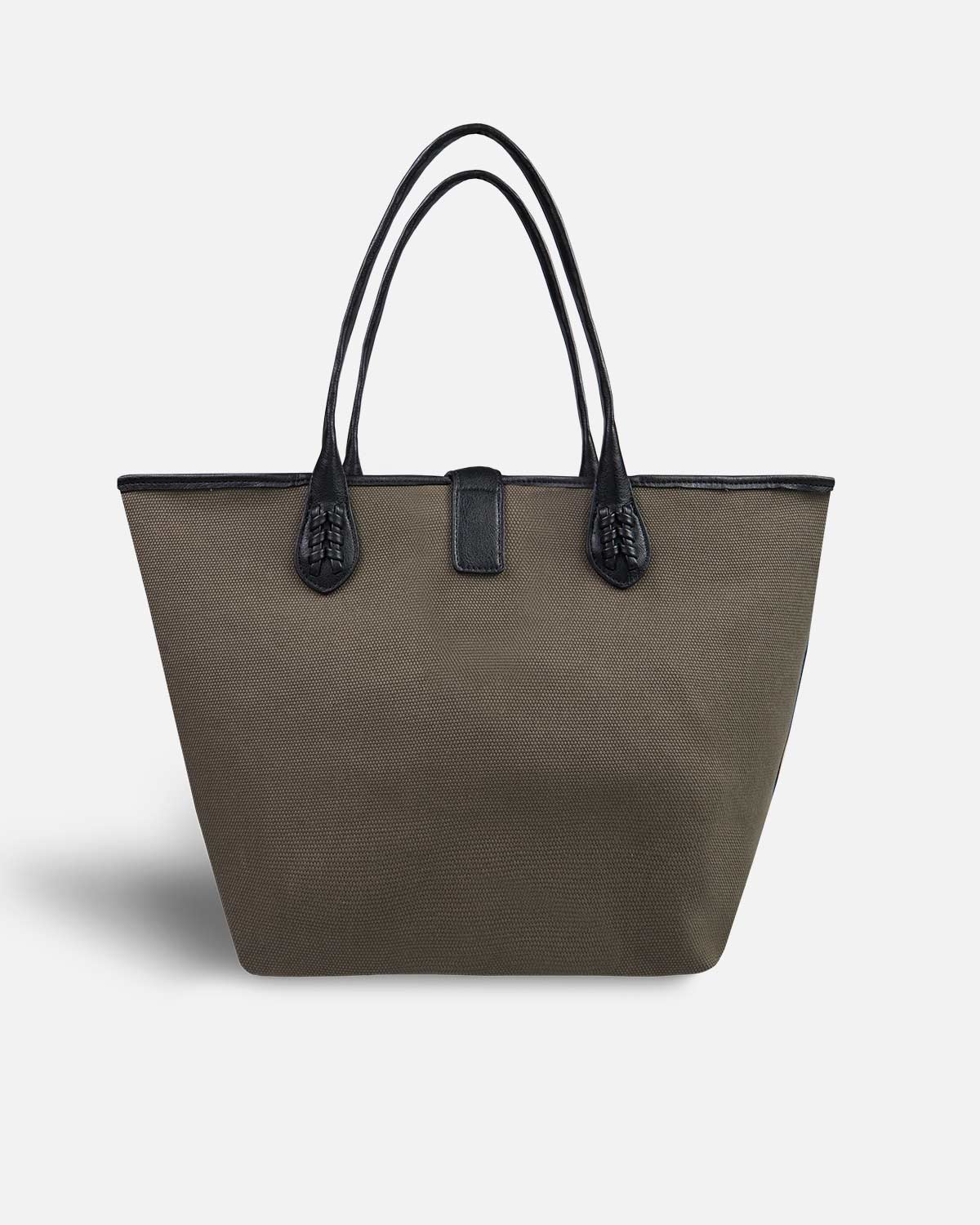 Grand sac à main kaki