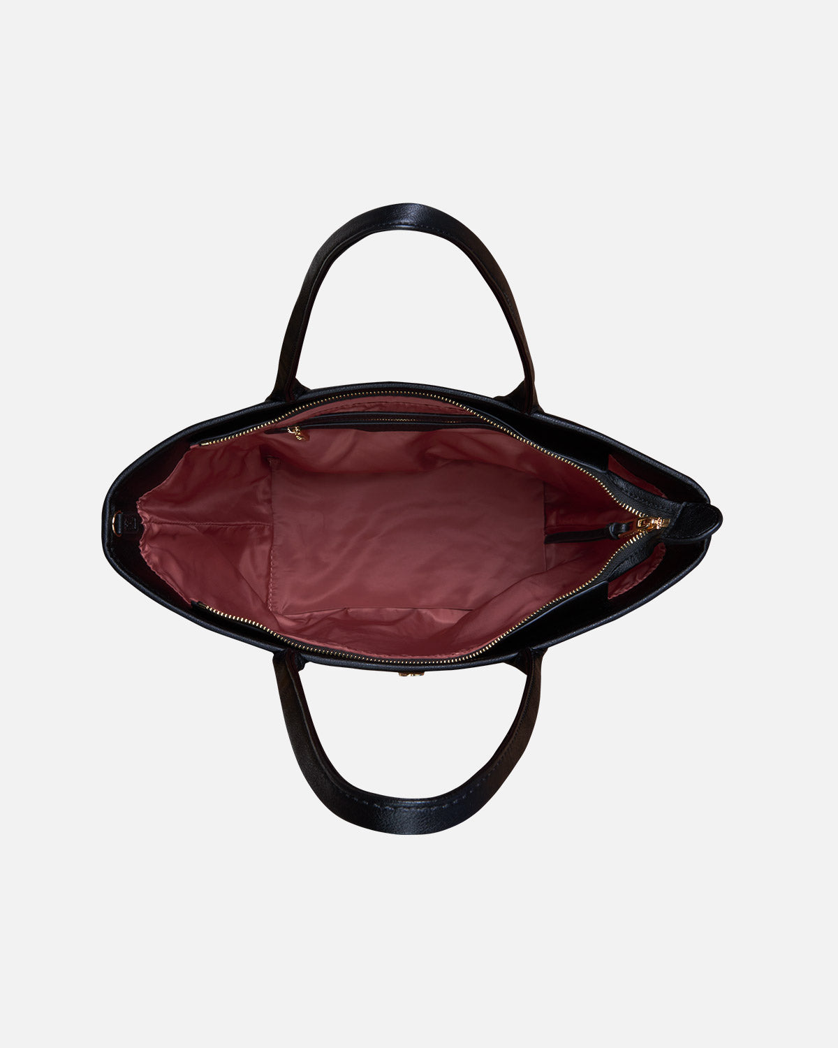 Doublure fuchsia à l'intérieur du mini sac shopper