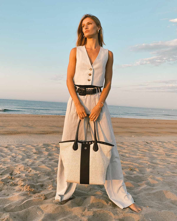 Tulum Sac de shopping Marron